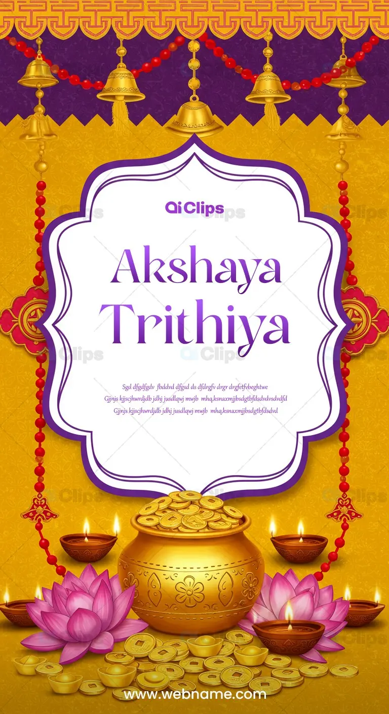 Akshaya Tritiya Celebration Flyer PSD Template