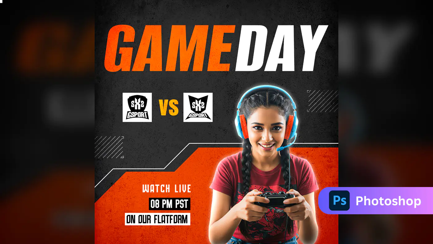 Esports Game Day Livestream Promo Template