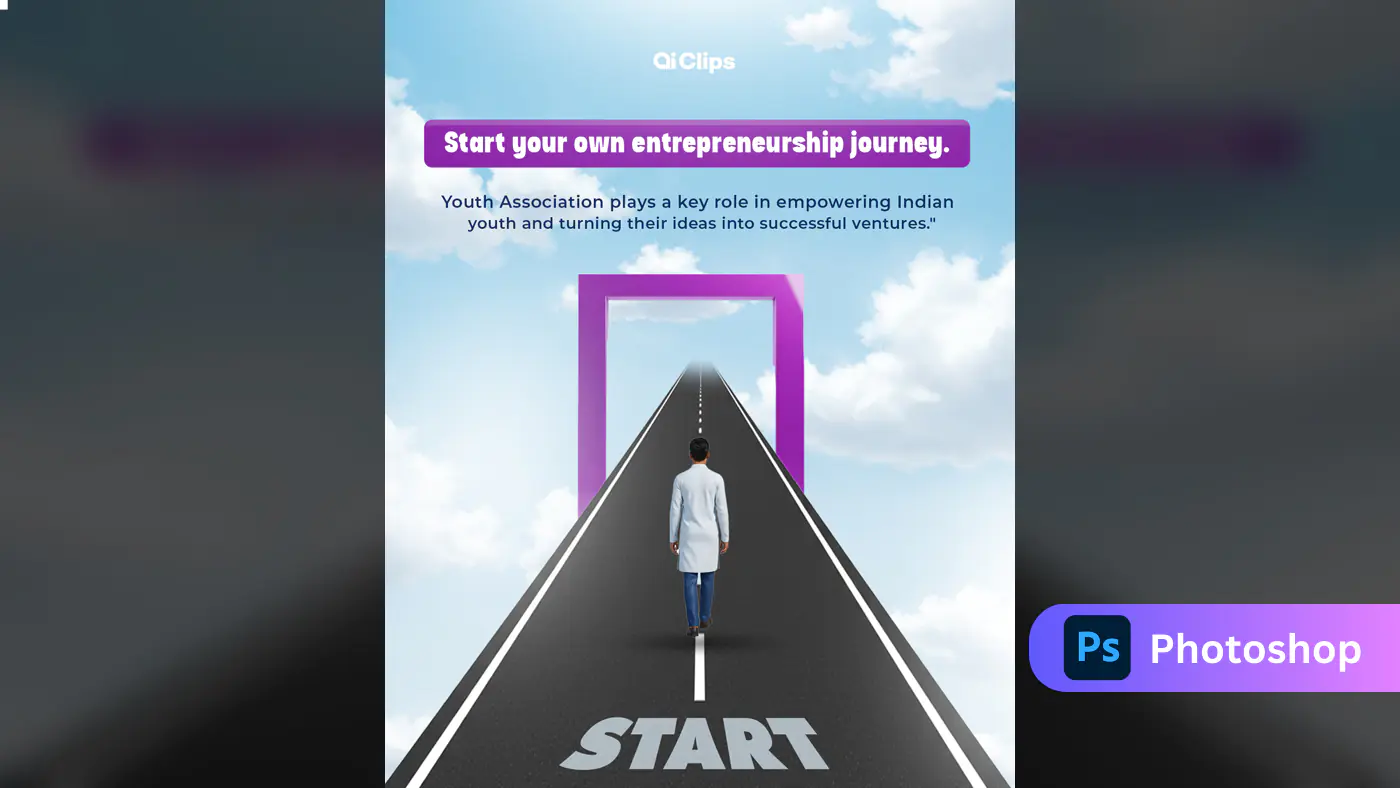 Entrepreneurship Journey Banner PSD Template