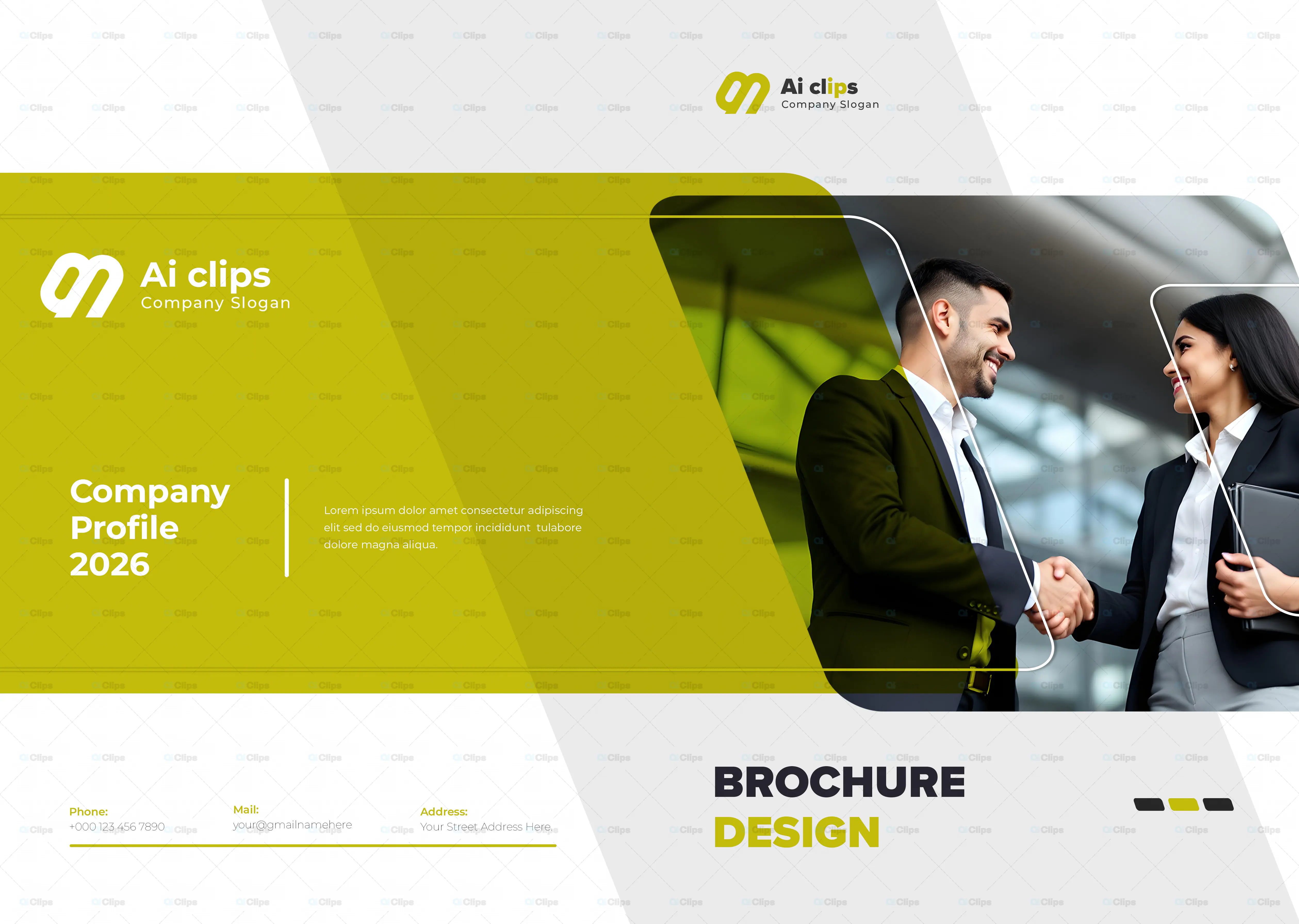 Corporate Company Profile Brochure PSD Template