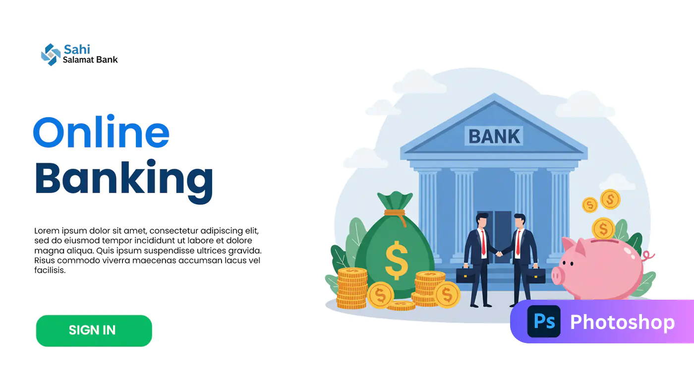 Enhanced Online Banking Landing Page Template