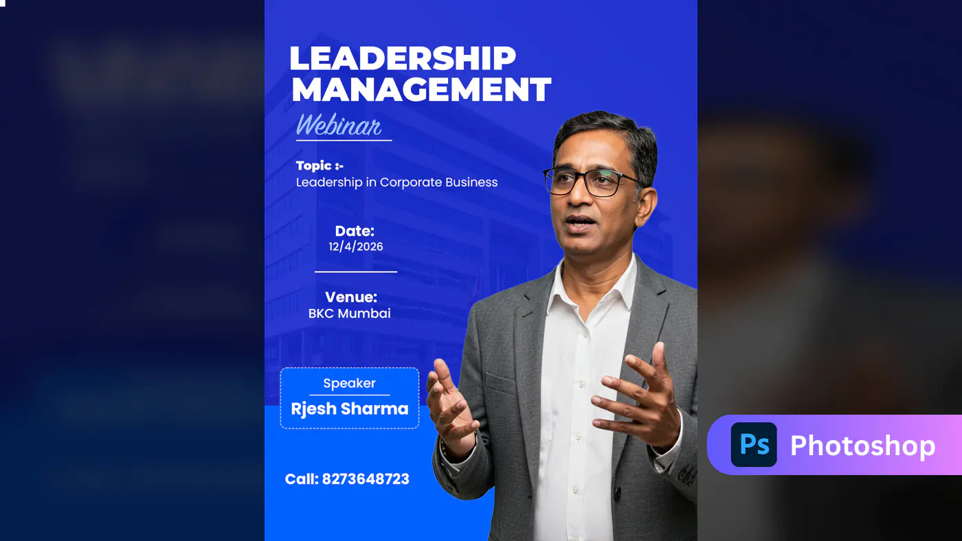 Leadership Management Webinar PSD Template