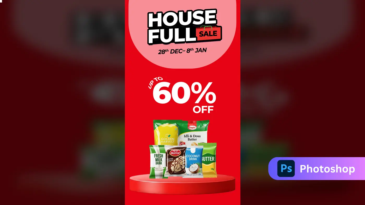 Grocery Sale Promotion Banner Template