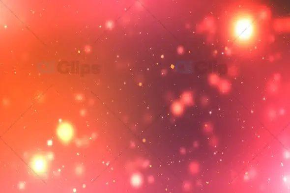Warm Glow with Floating Light Particles in Orange and Pink