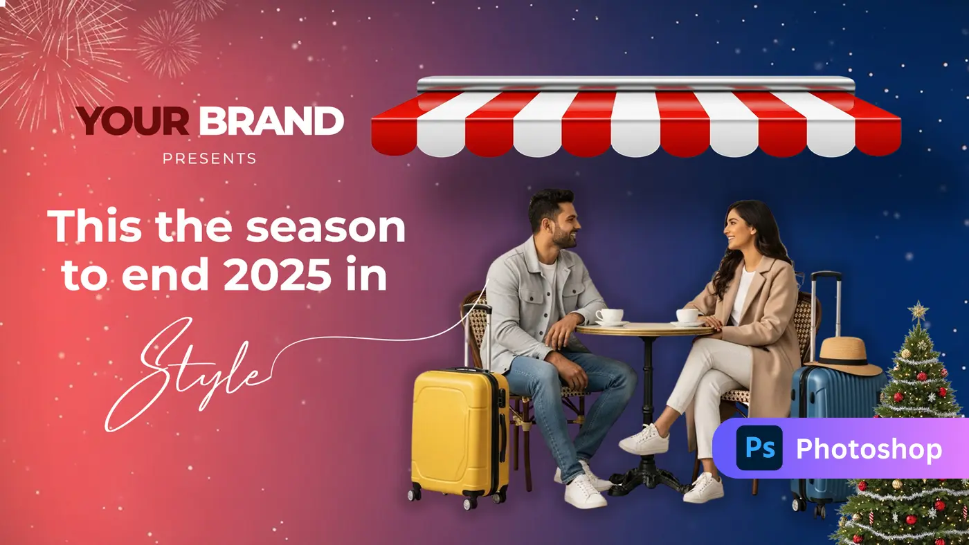 Holiday Cafe Travel Promotion Template