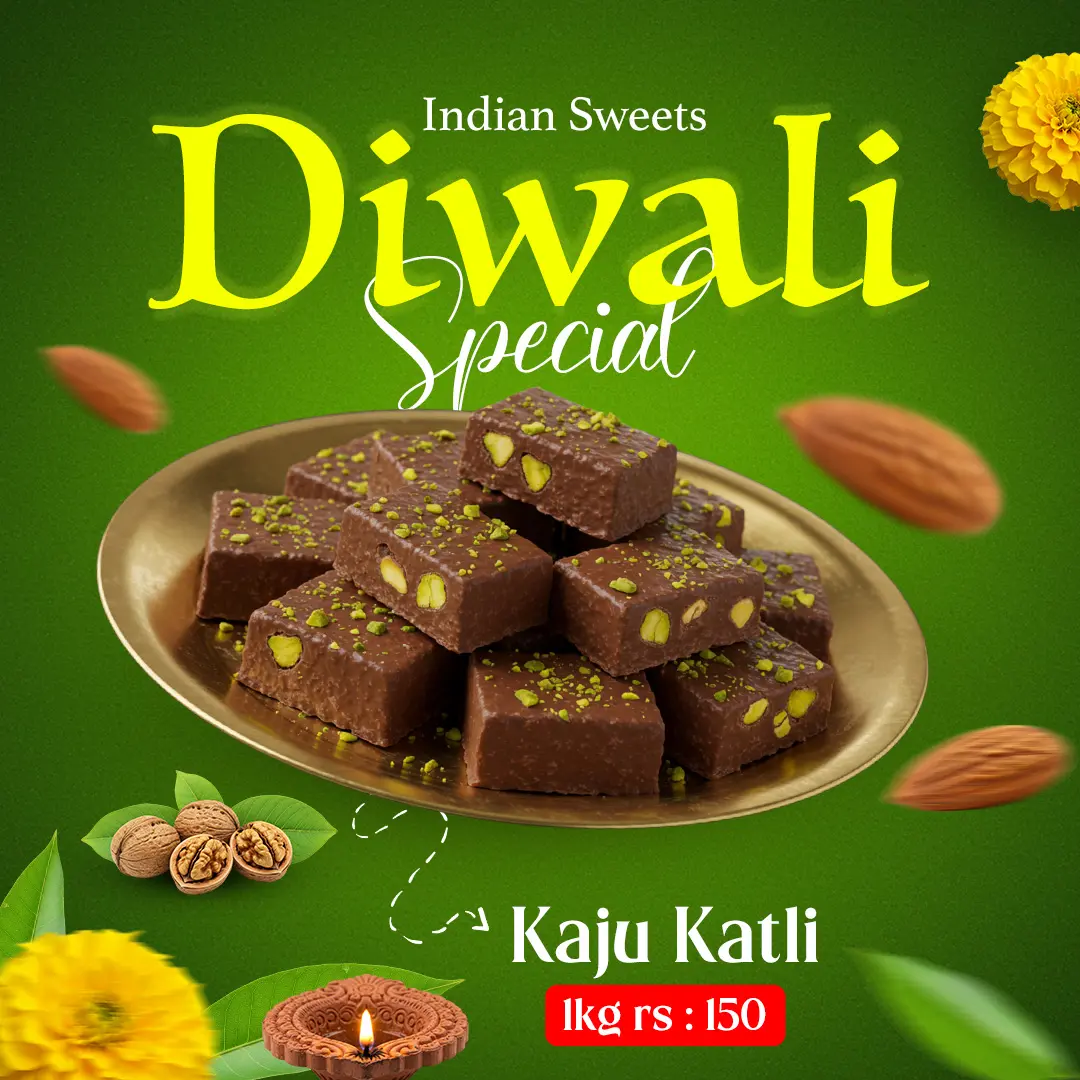 Diwali Special Kaju Katli  Template