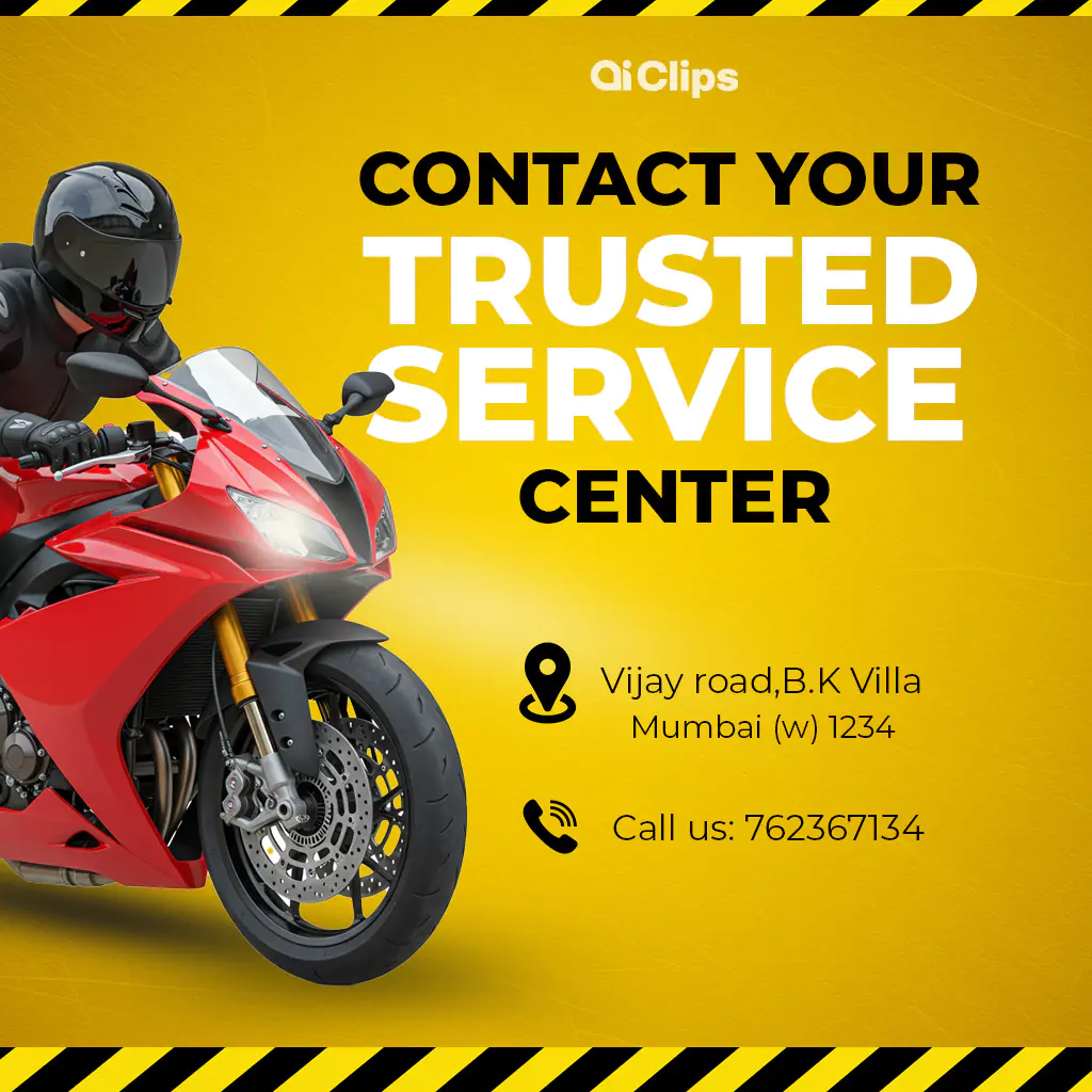 Motorcycle Service Center Promotion Template