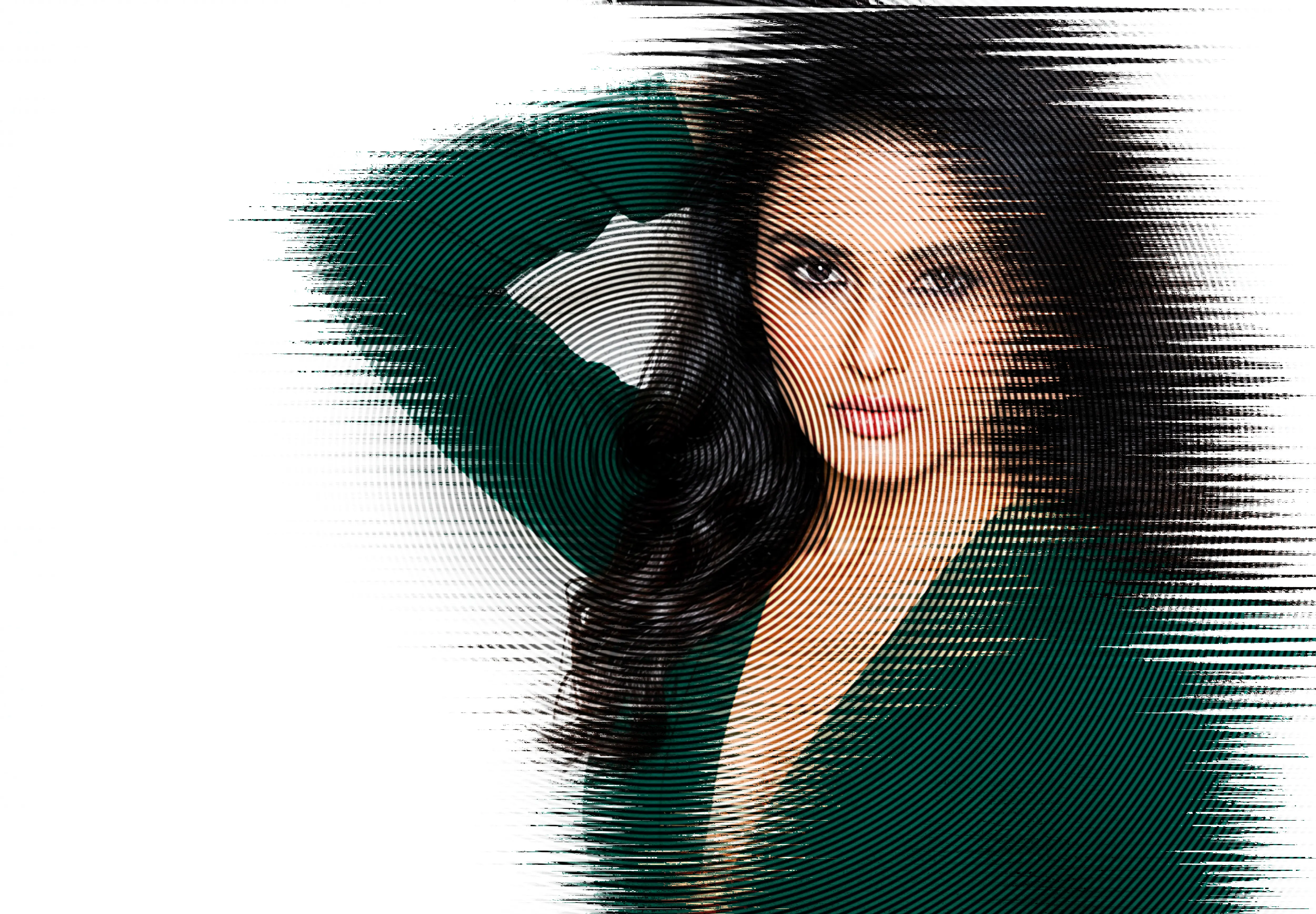 Halftone Glam  Spiral Scan Effect