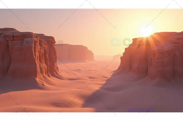 Sunset Over Majestic Desert Canyon