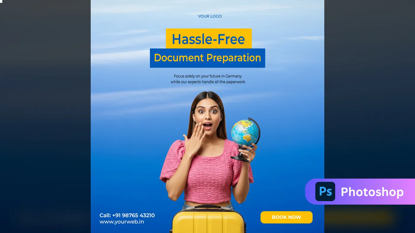 Global Relocation & Visa Services Ad Template