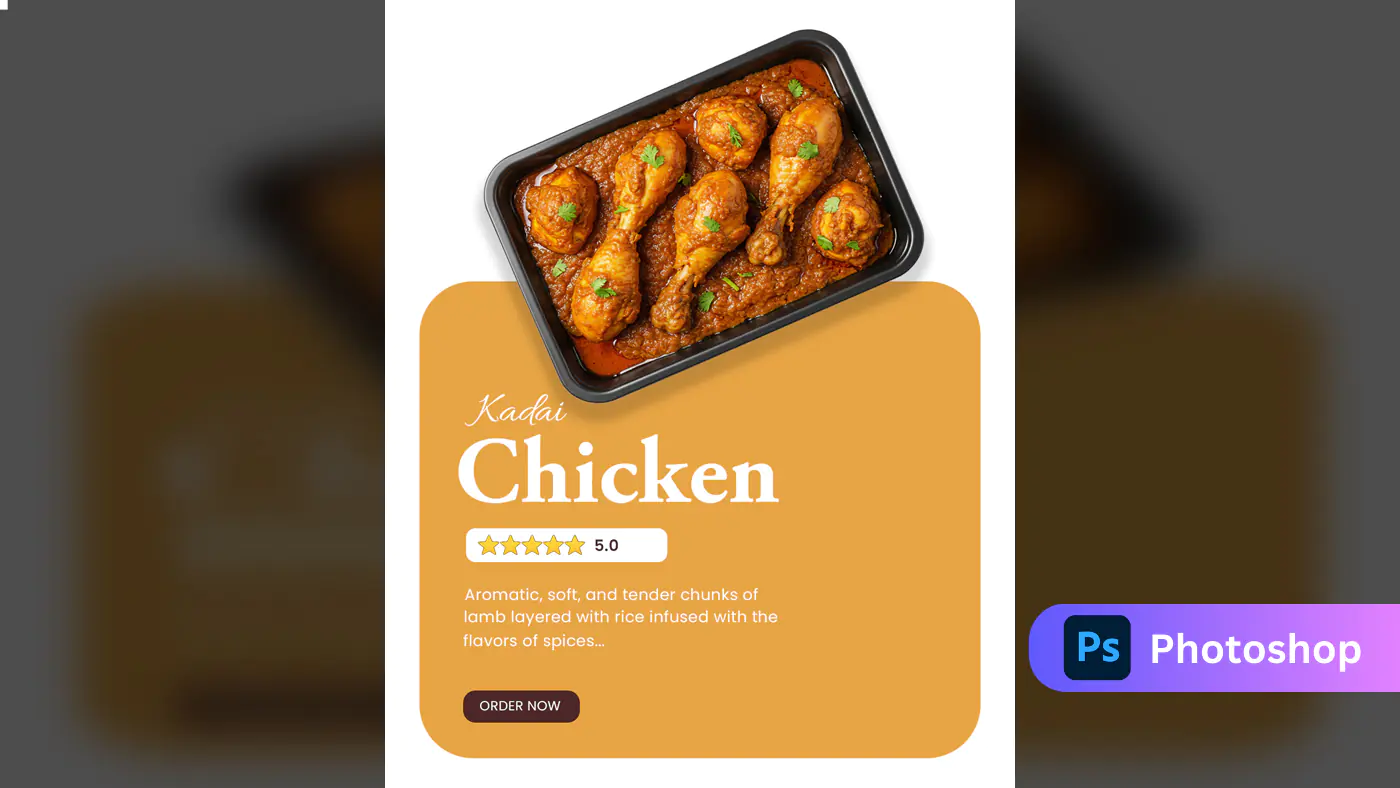 Spicy Kadai Chicken Menu Banner
