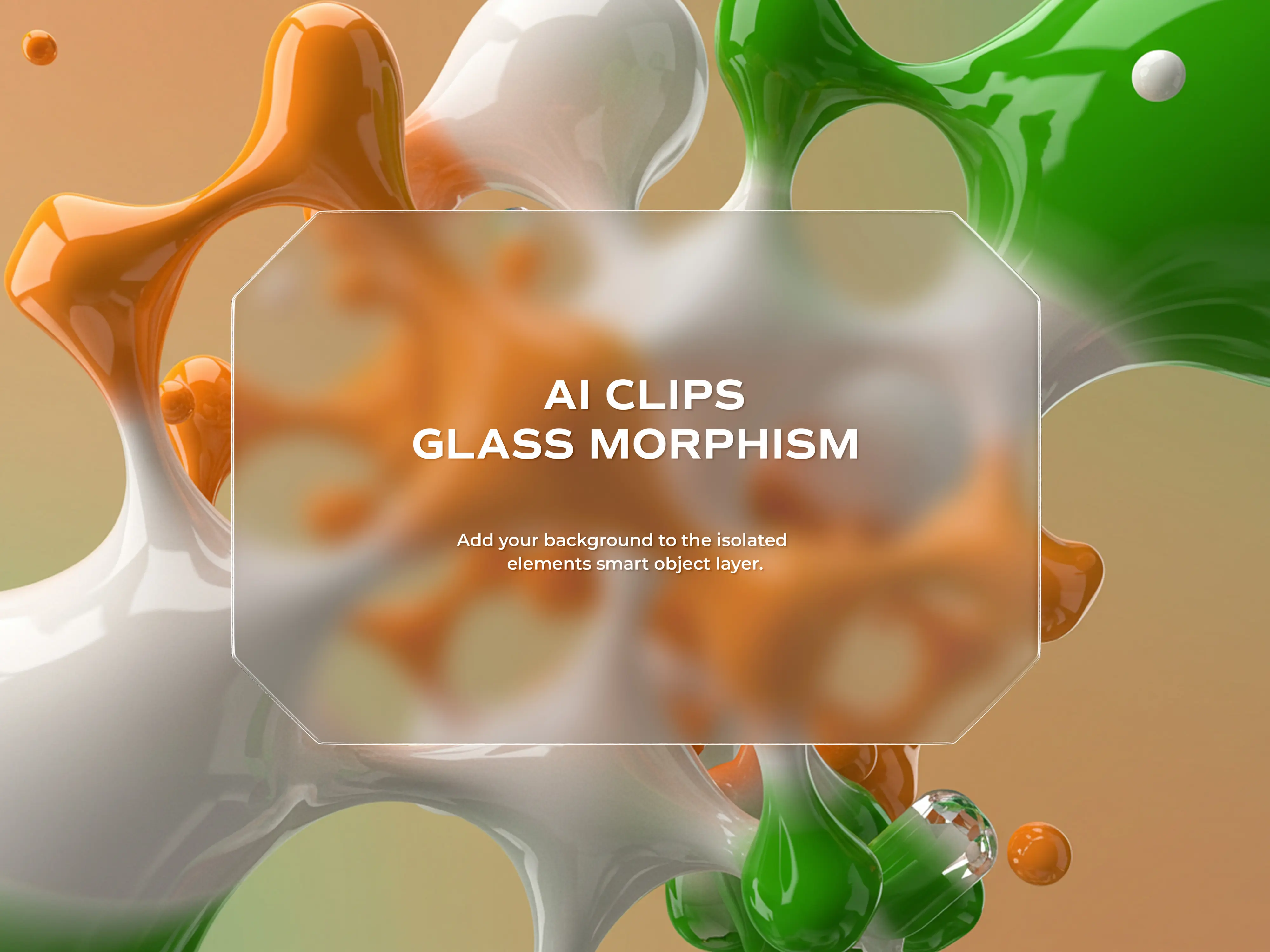Glossy Tricolor Fluid Glass Morphism