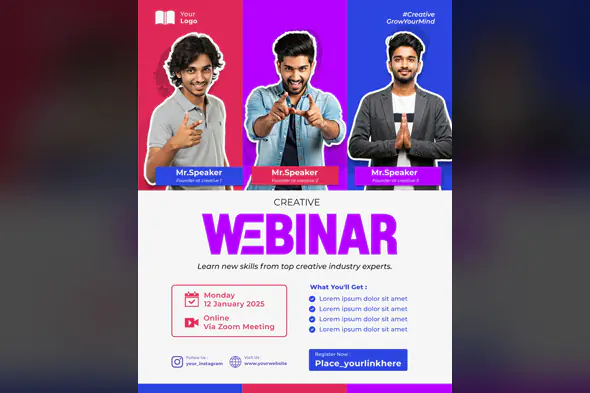 Creative Industry Webinar Flyer Template