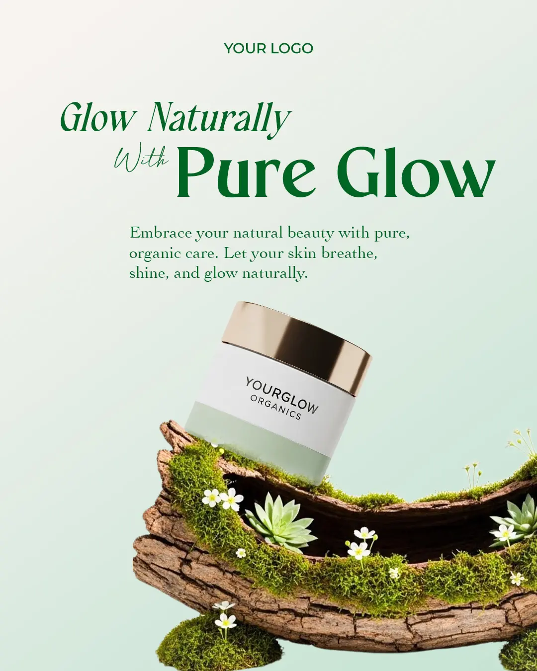 Elegant Natural Skincare Ad Template