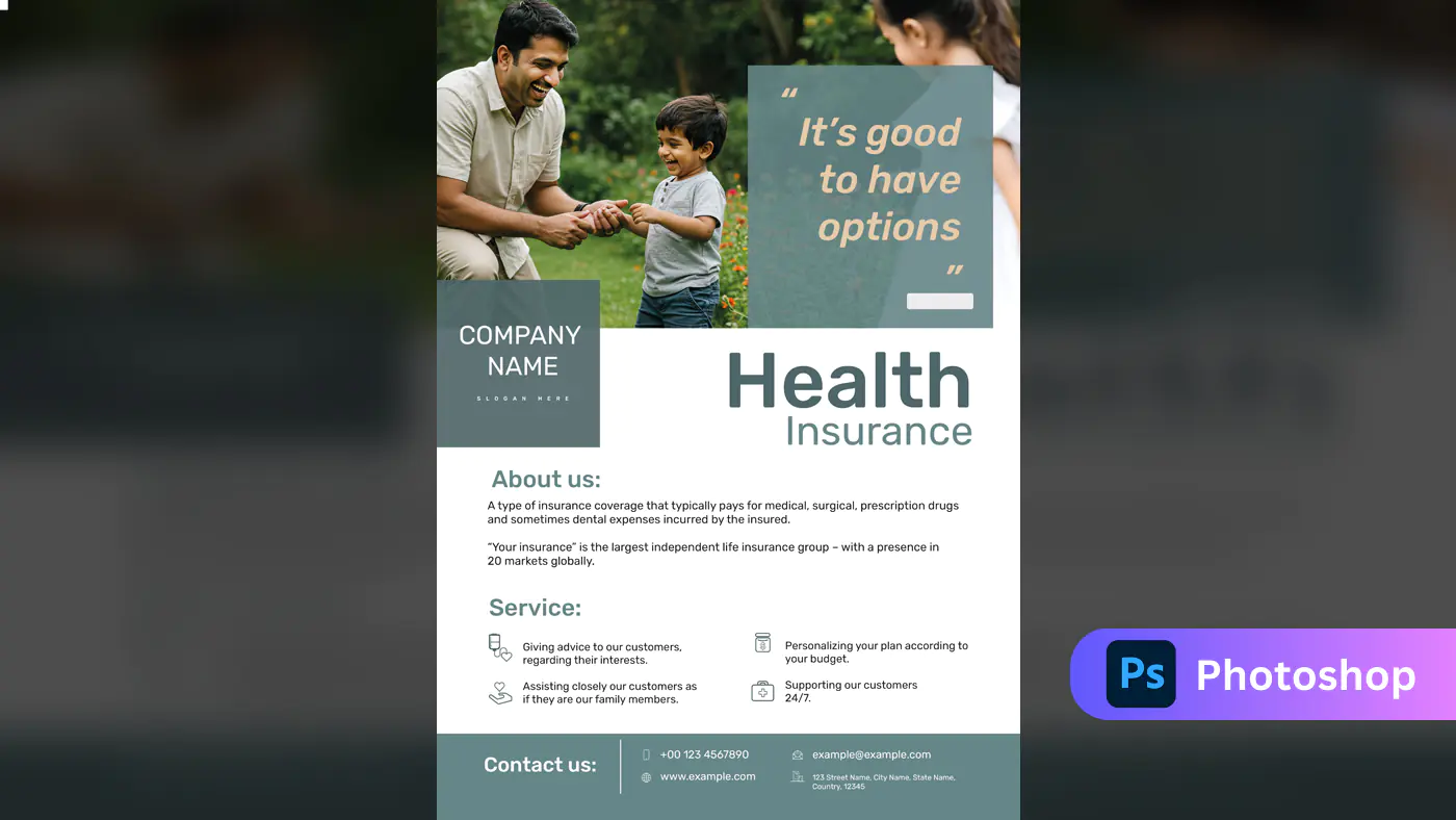 Health Insurance Company Promotional Template