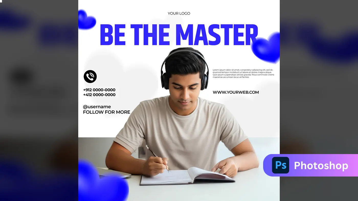Focused E-Learning Ad Template
