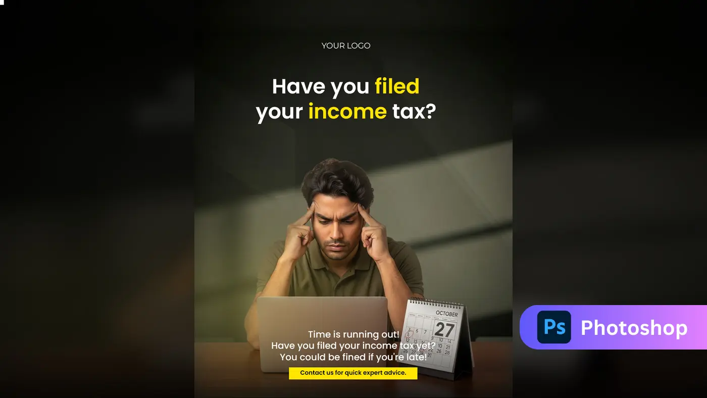 Urgent Tax Filing Ad Design