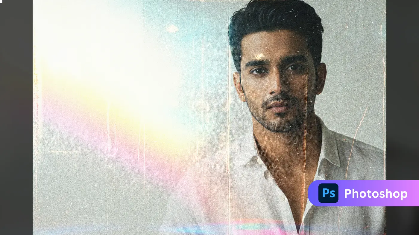 Vintage Light Leak Effect  Template