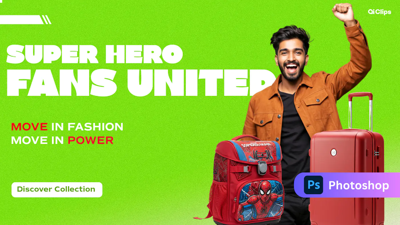 Superhero Fan Travel Banner Template