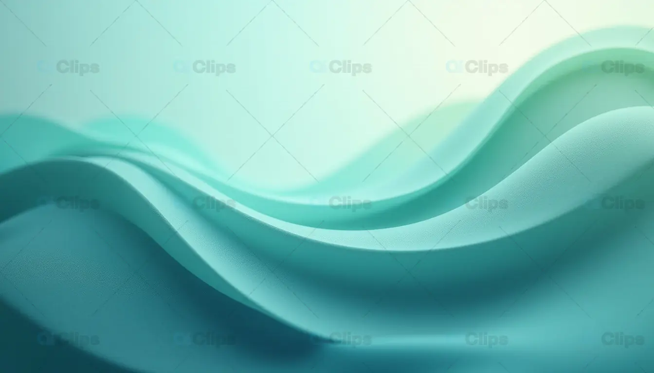 Elegant Abstract Teal Waves Background
