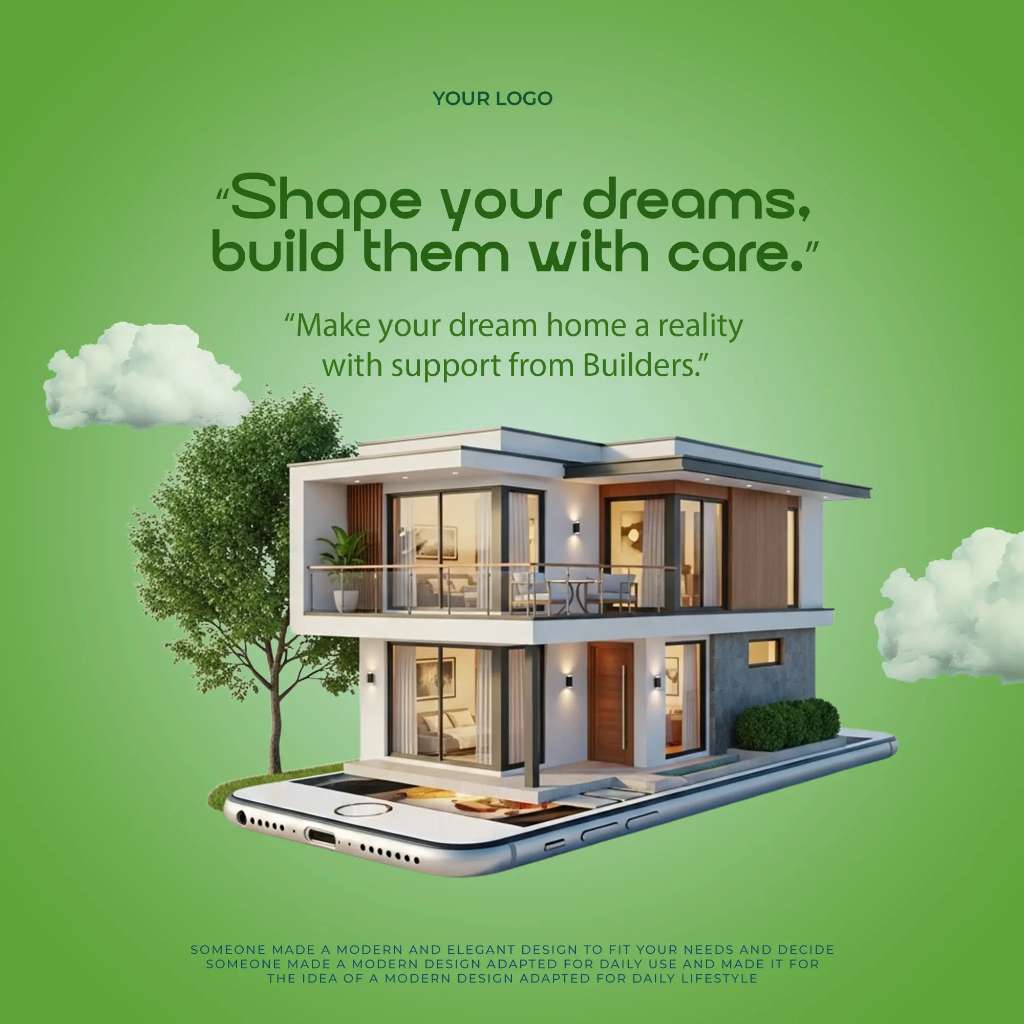 Modern Real Estate Builder Ad Template