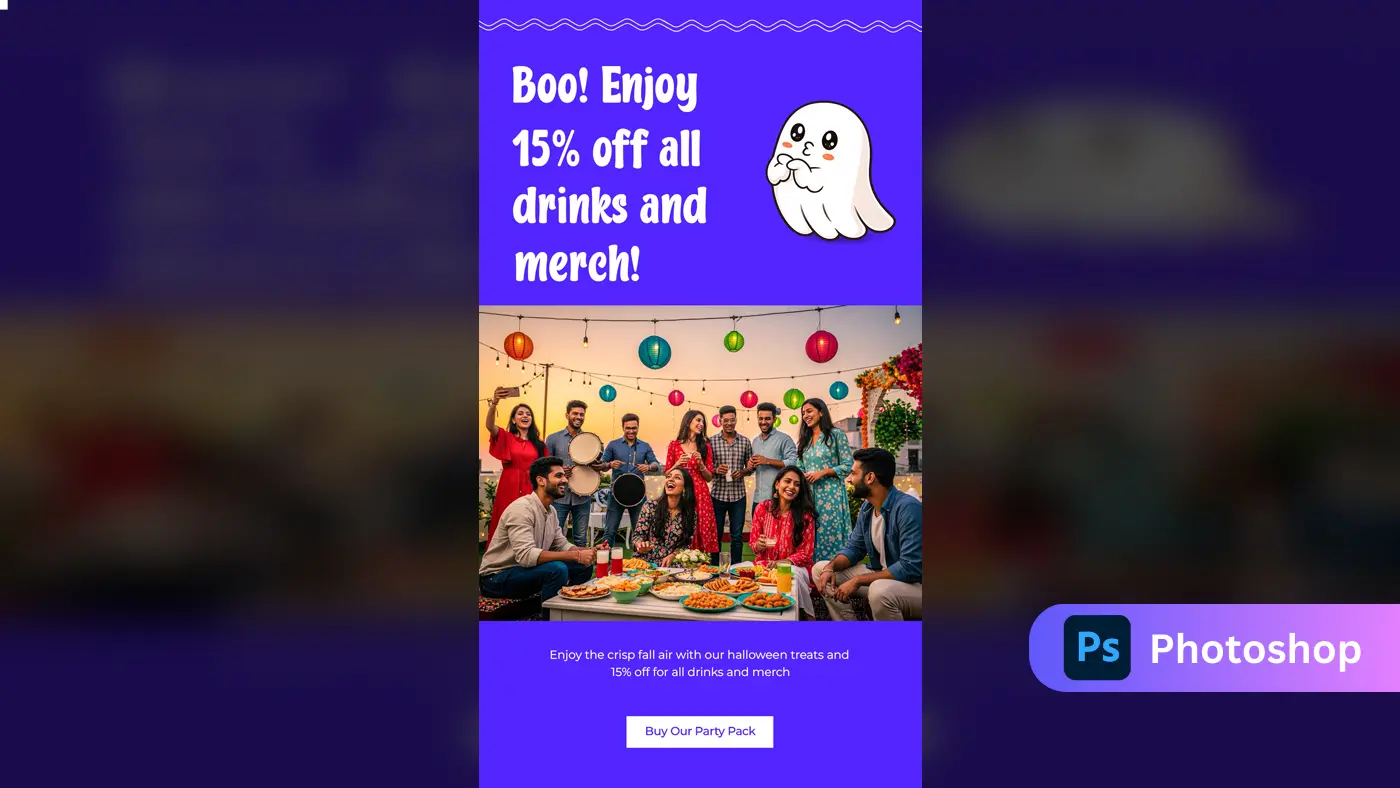 Festive Halloween Party Ad Template