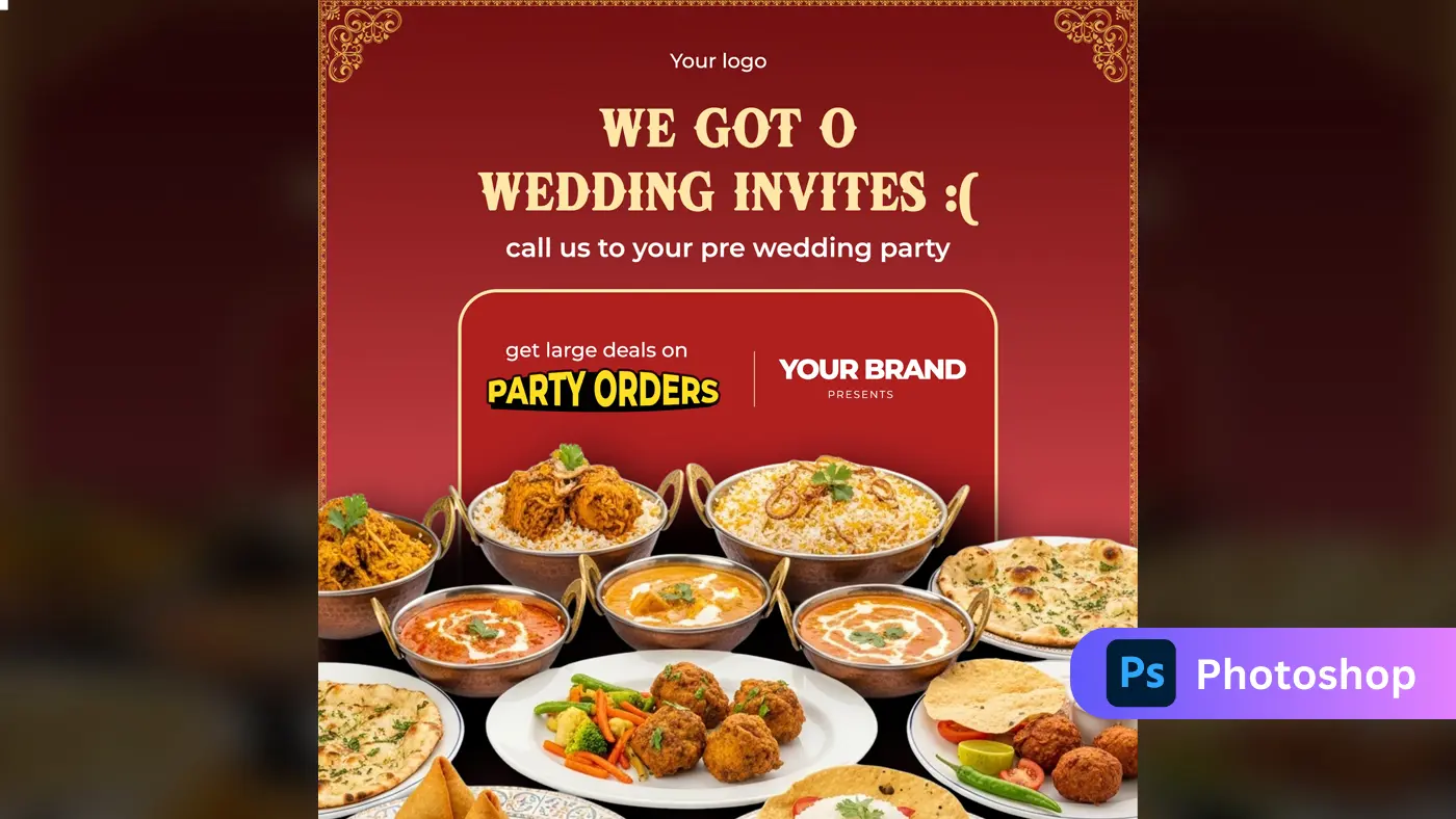 Wedding Catering Promotion Banner Template