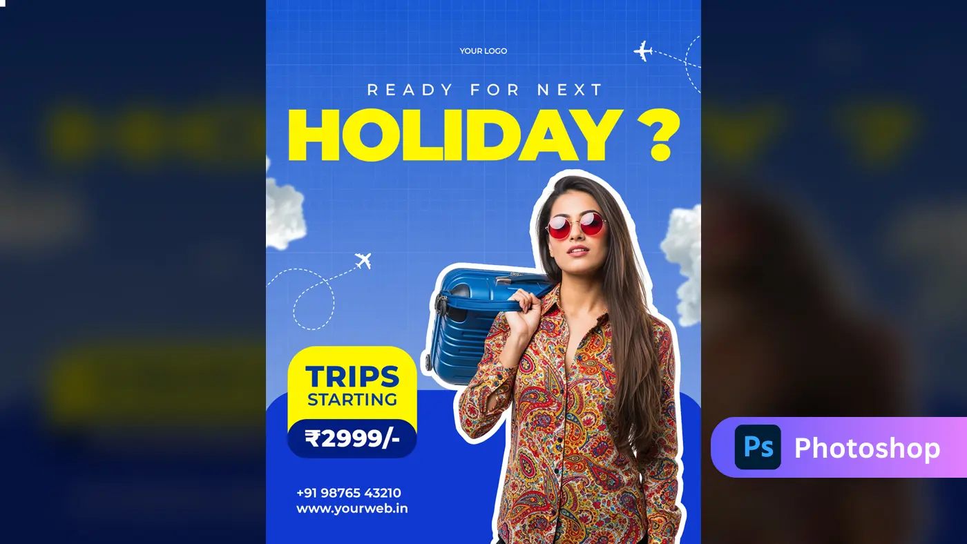 Vibrant Holiday Tour Ad Template