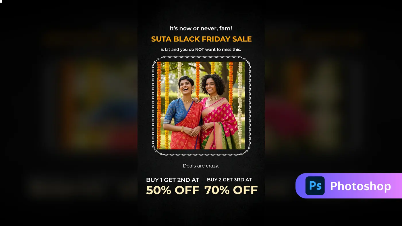 Ethnic Fashion Black Friday Promo PSD