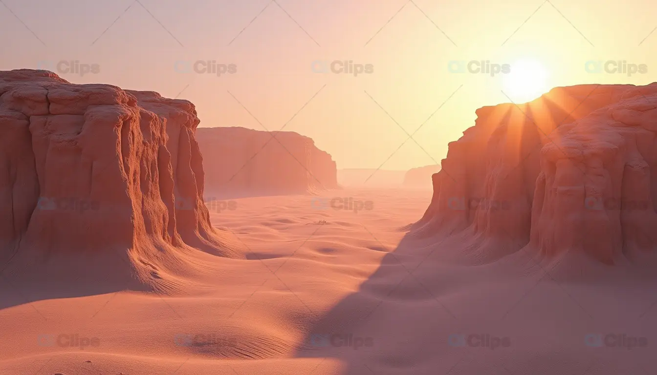 Sunset Over Majestic Desert Canyon