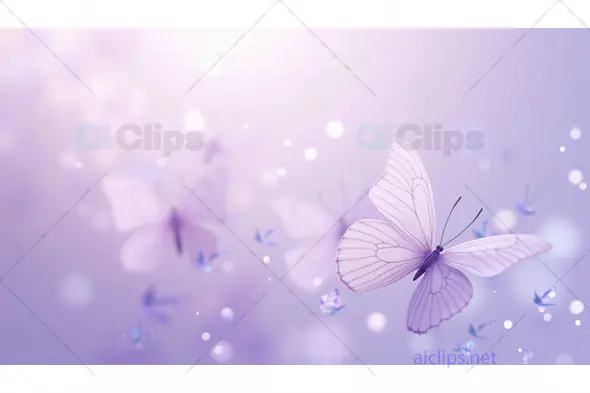 Dreamy Lavender Butterfly Flight Background