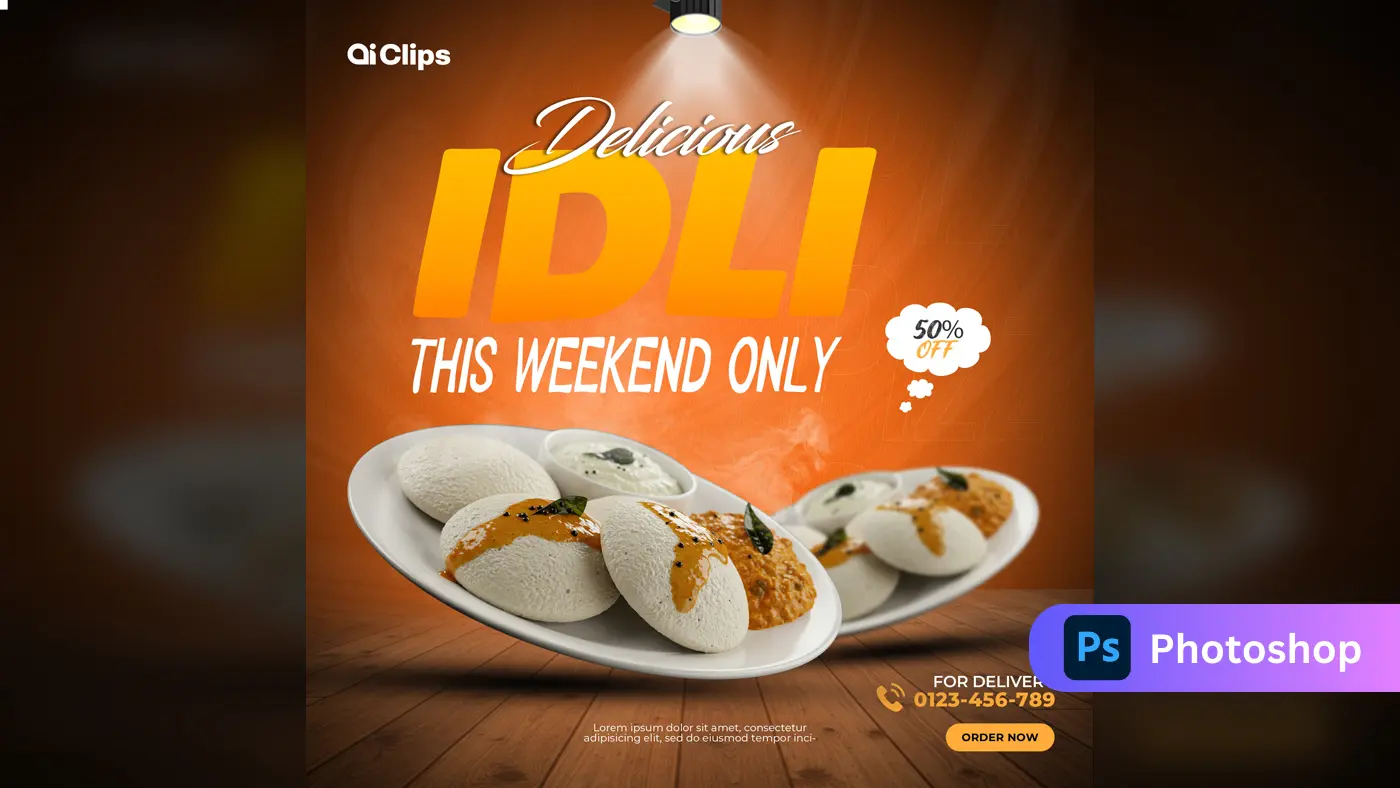 Delicious Idli Template for Weekend Promotions