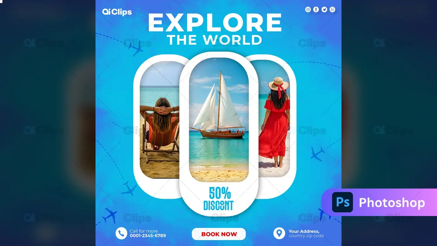 Travel Agency World Exploration Promotion Template