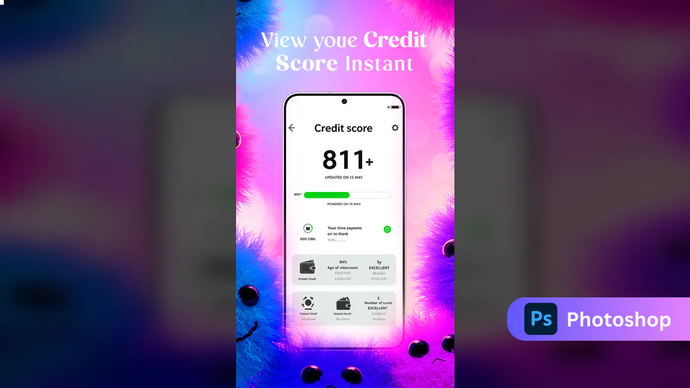 Credit Score Tracker App Promo Template