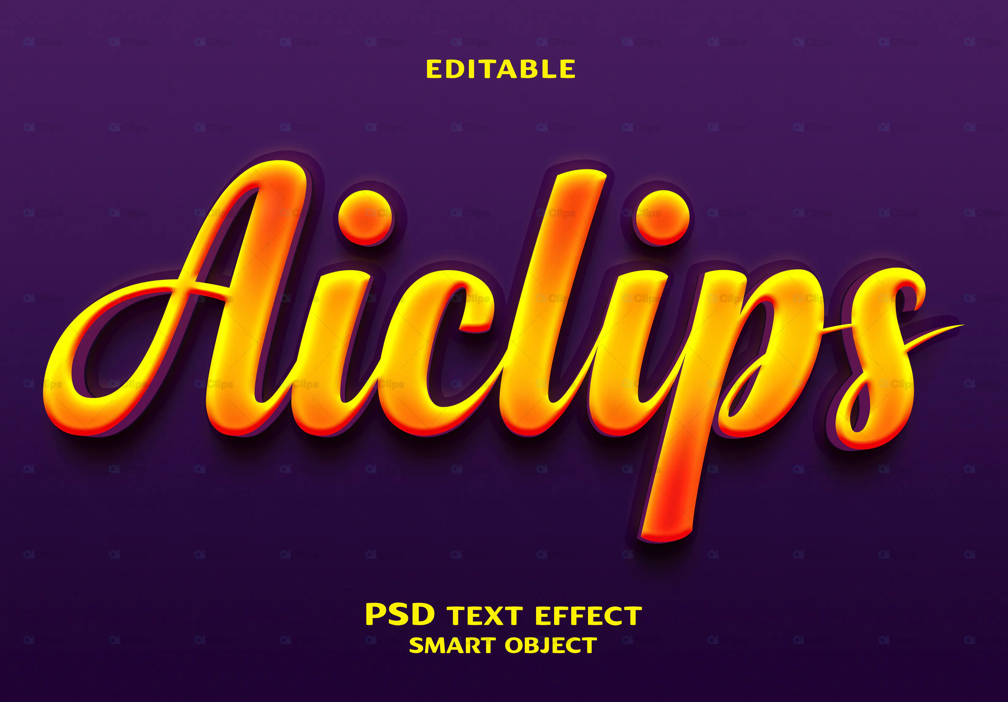 Vibrant Glow Text Effect PSD