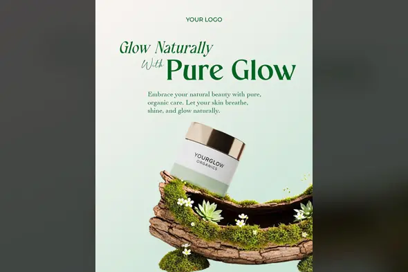 Elegant Natural Skincare Ad Template