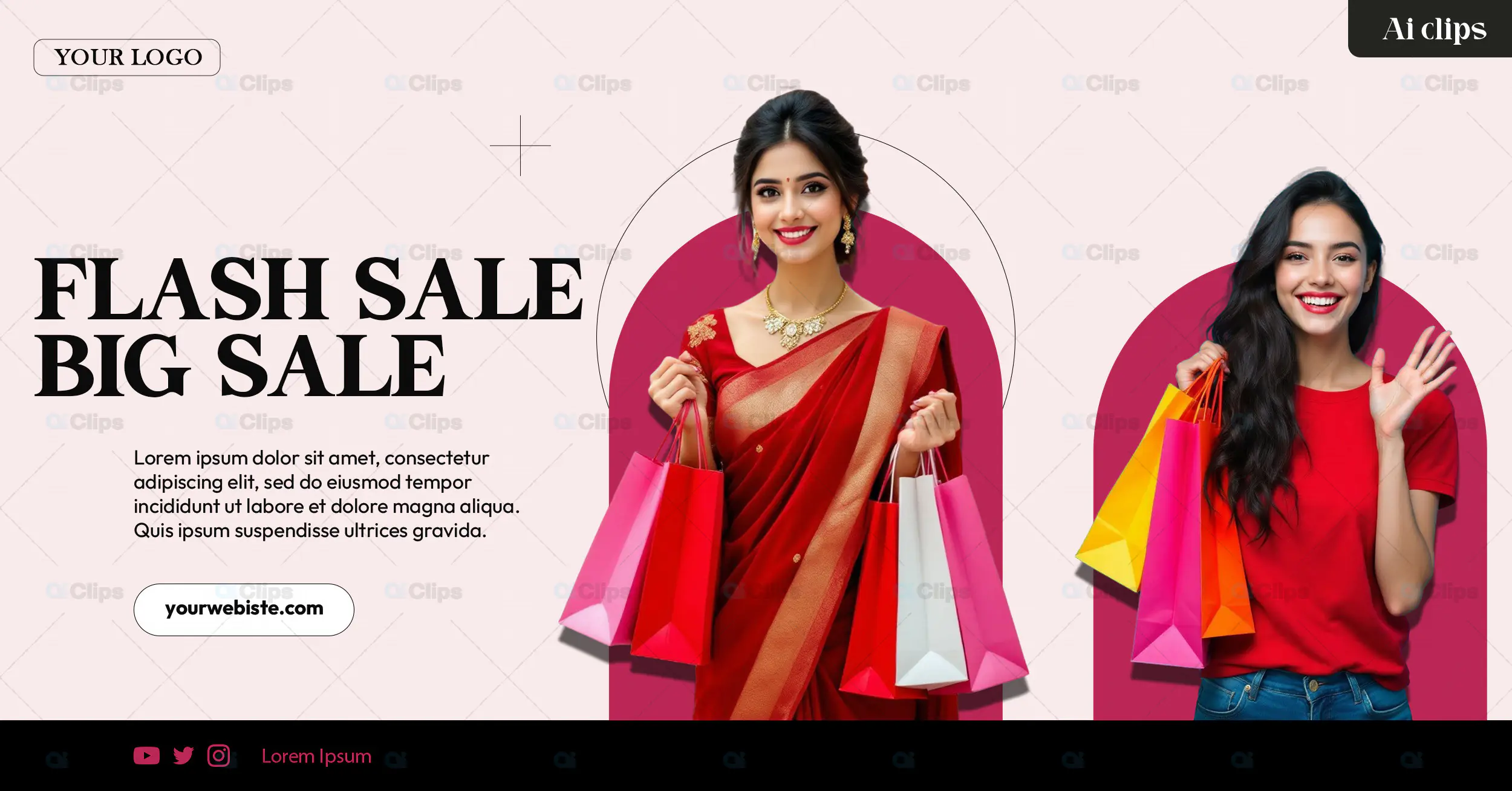 Flash Sale Big Sale PSD Template