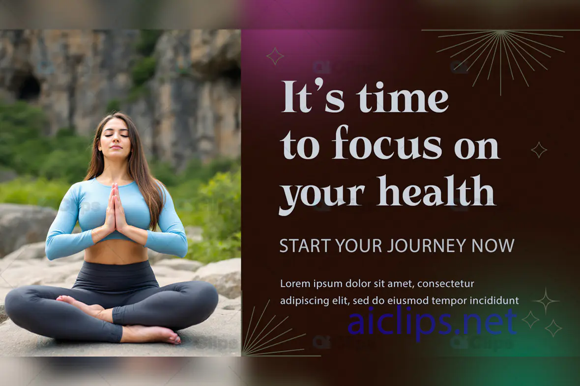 Health and Wellness Motivation Banner PSD Template