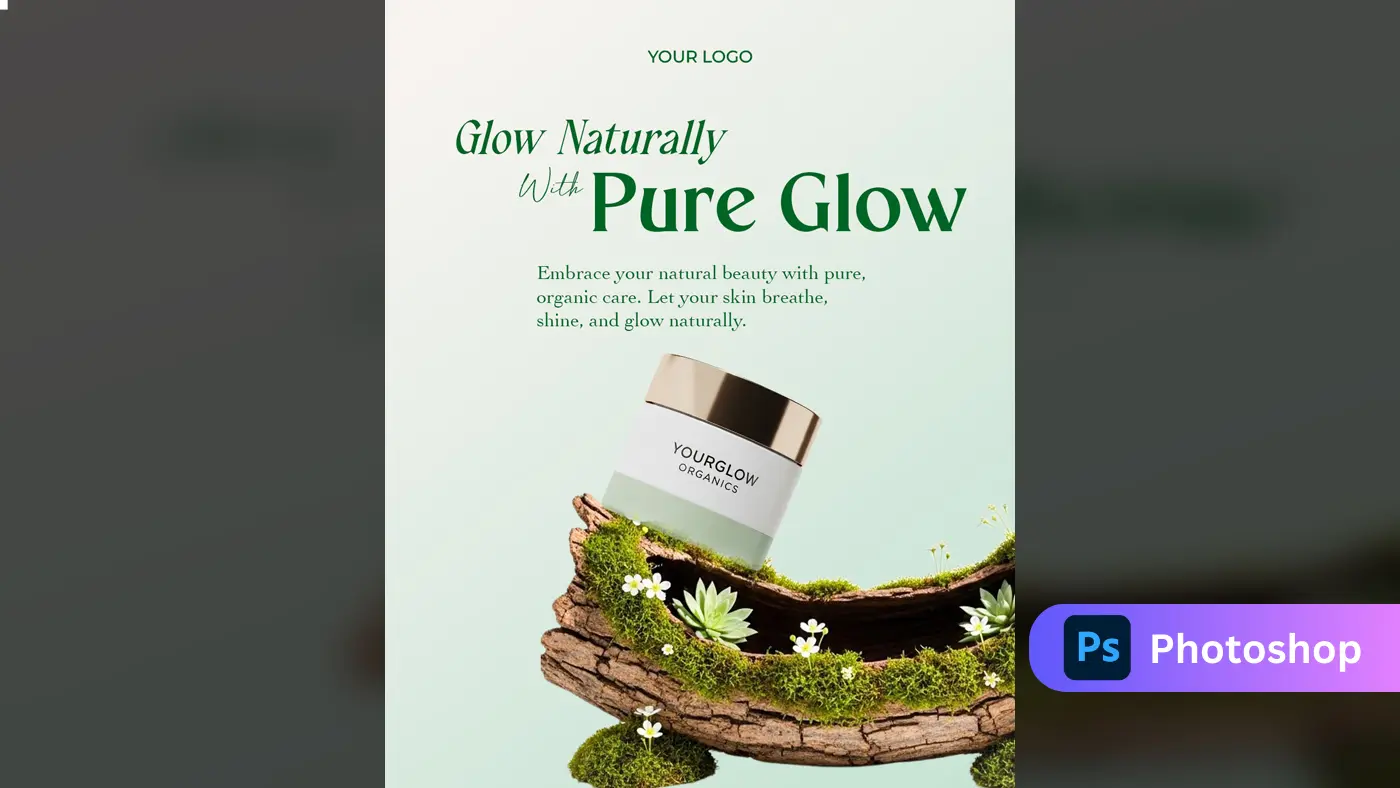 Elegant Natural Skincare Ad Template