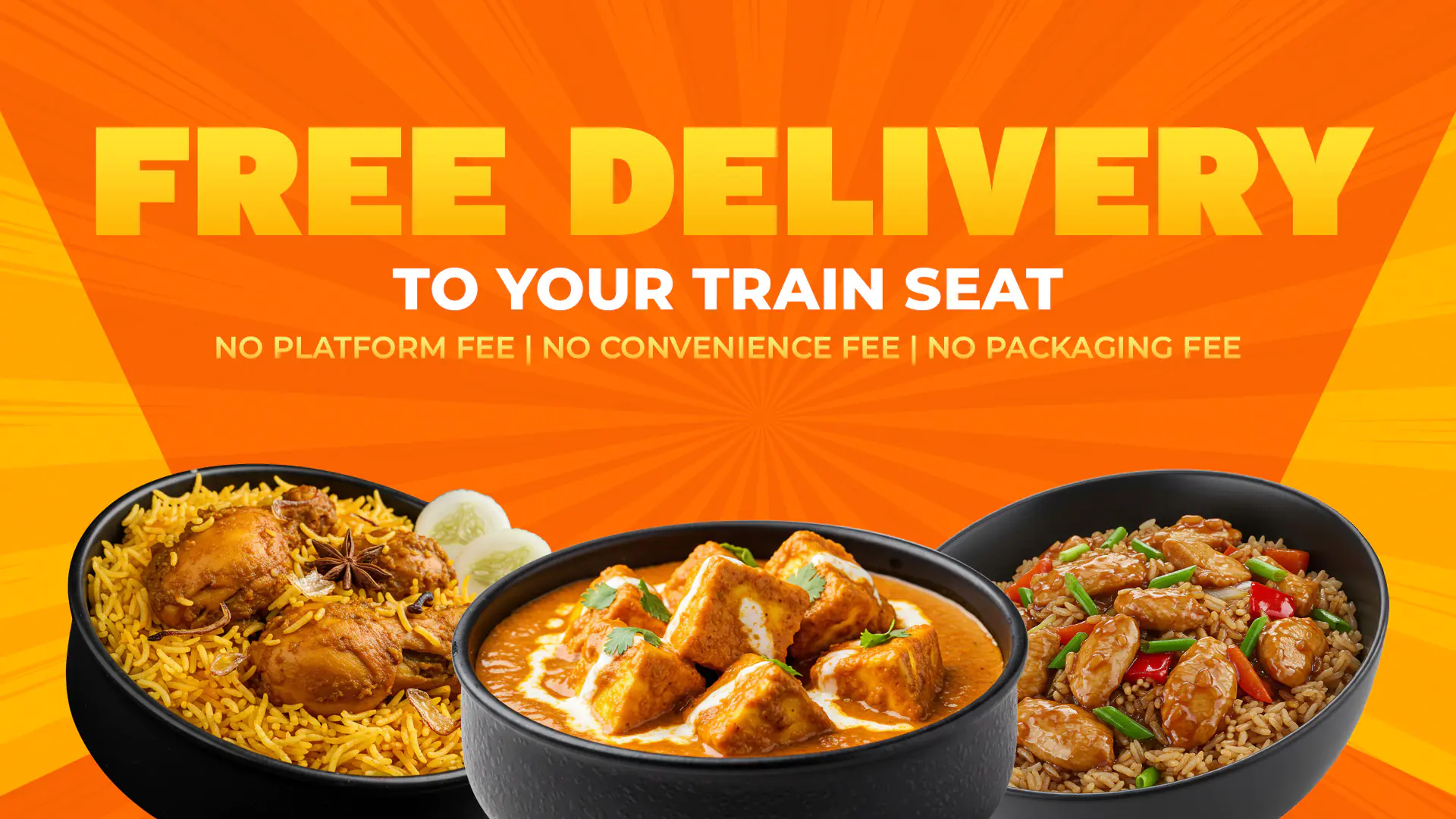 Train Food Delivery Promo Banner
