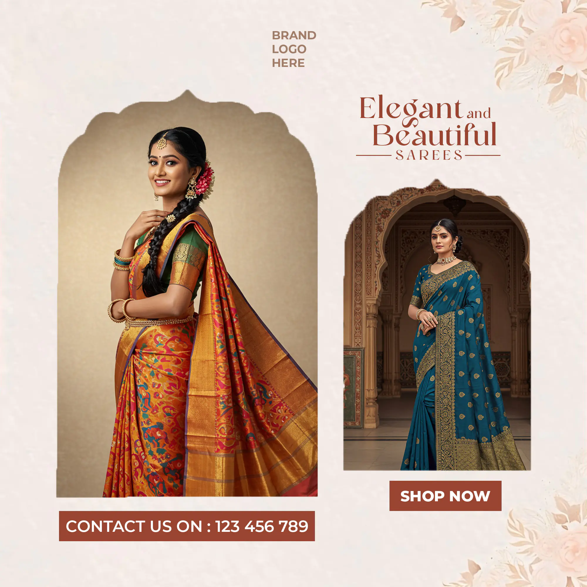 Elegant Saree Promotion Template