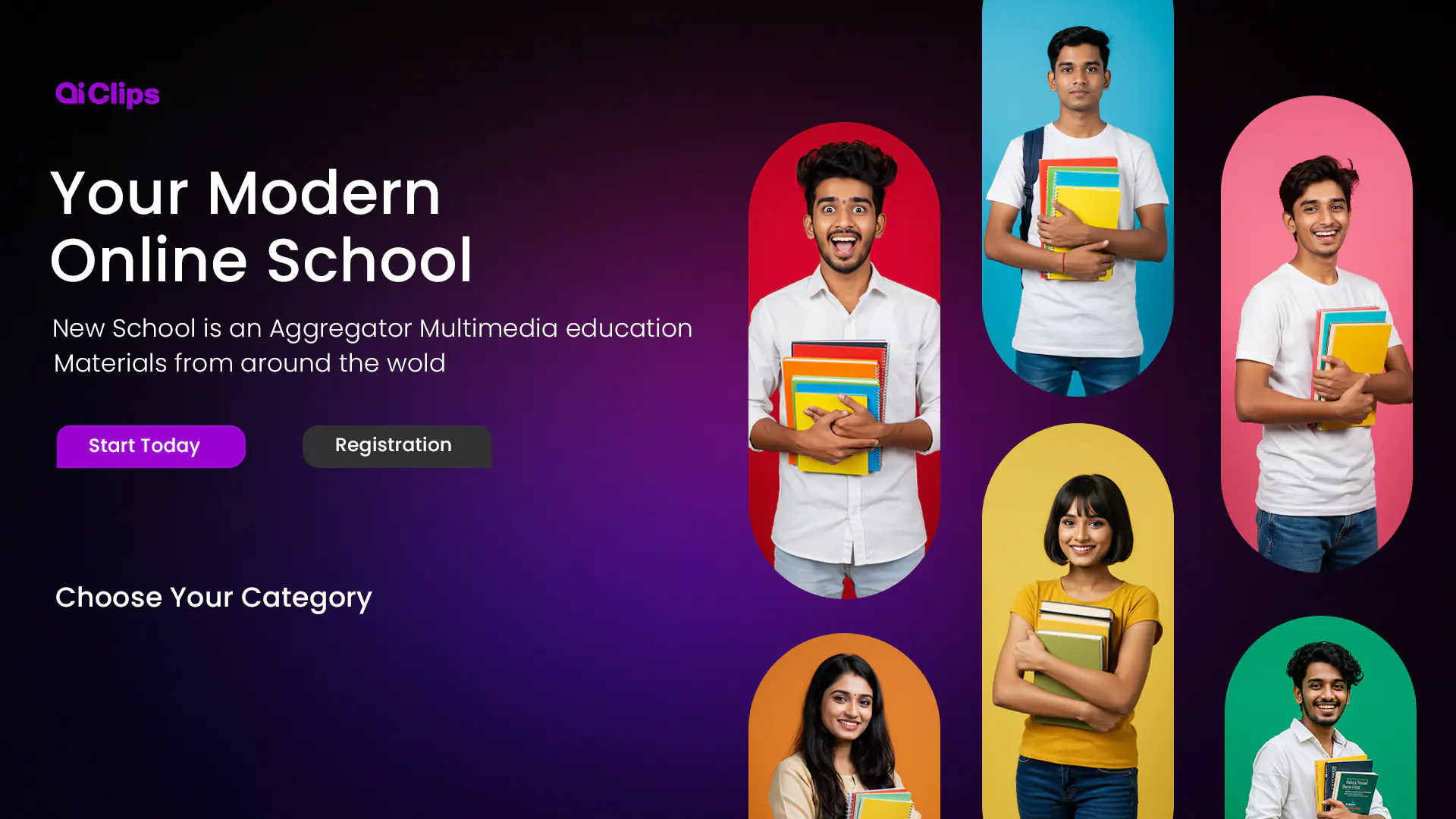 Modern Online School Landing Page Template