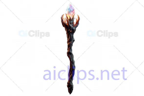 Mystic Enchanted Wizard Staff - 3D Model