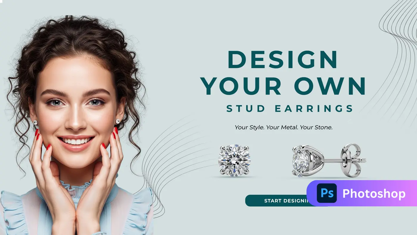 Personalized Stud Earring Promo Template