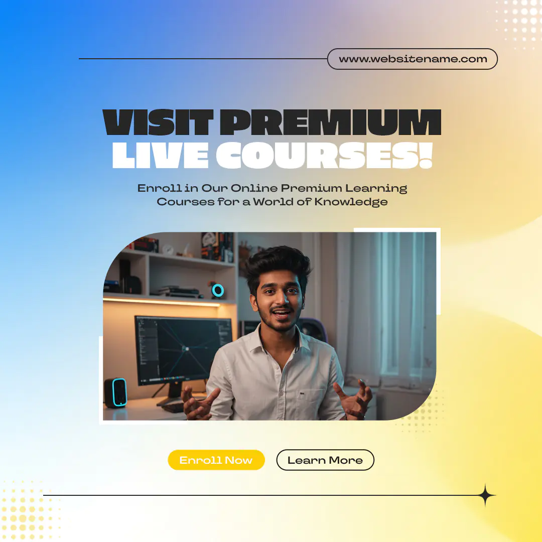 Premium Live Courses Ad Template