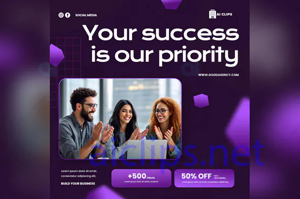 Professional Business Promotion Post PSD Template