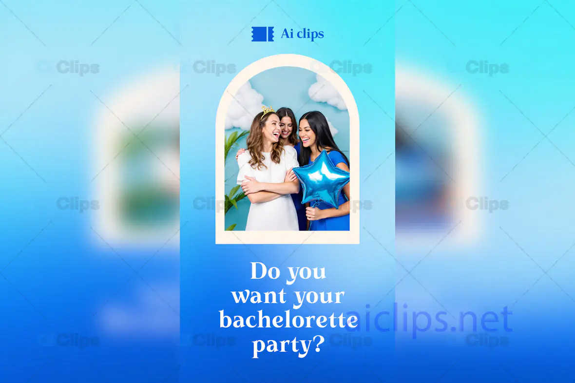 Bachelorette Party Invitation Instagram Story PSD Template