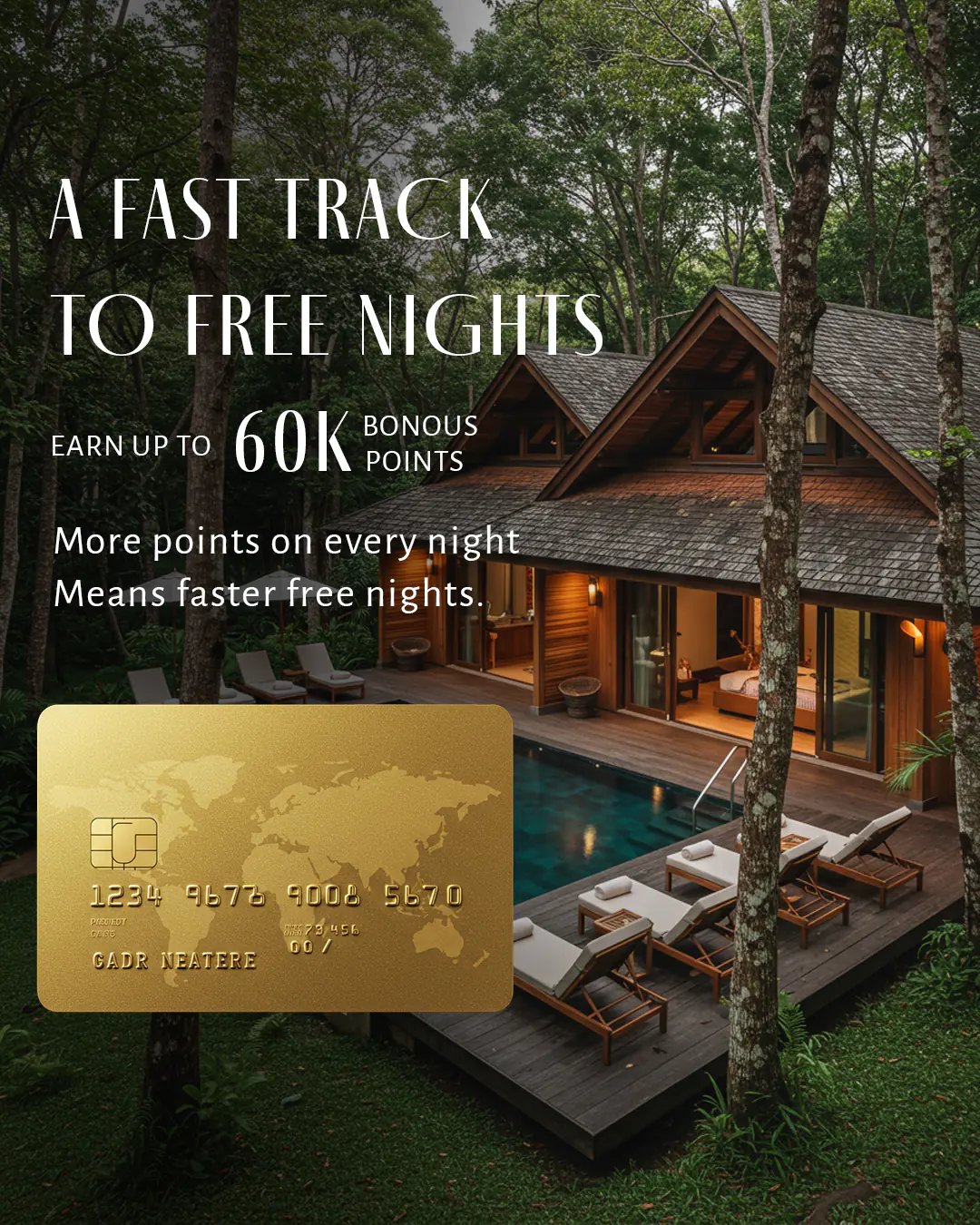 Luxury Resort Credit Card Promotion Template