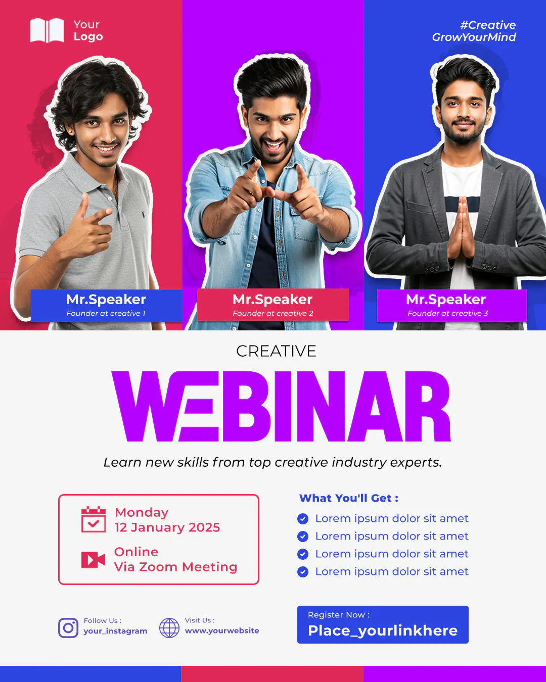 Creative Industry Webinar Flyer Template