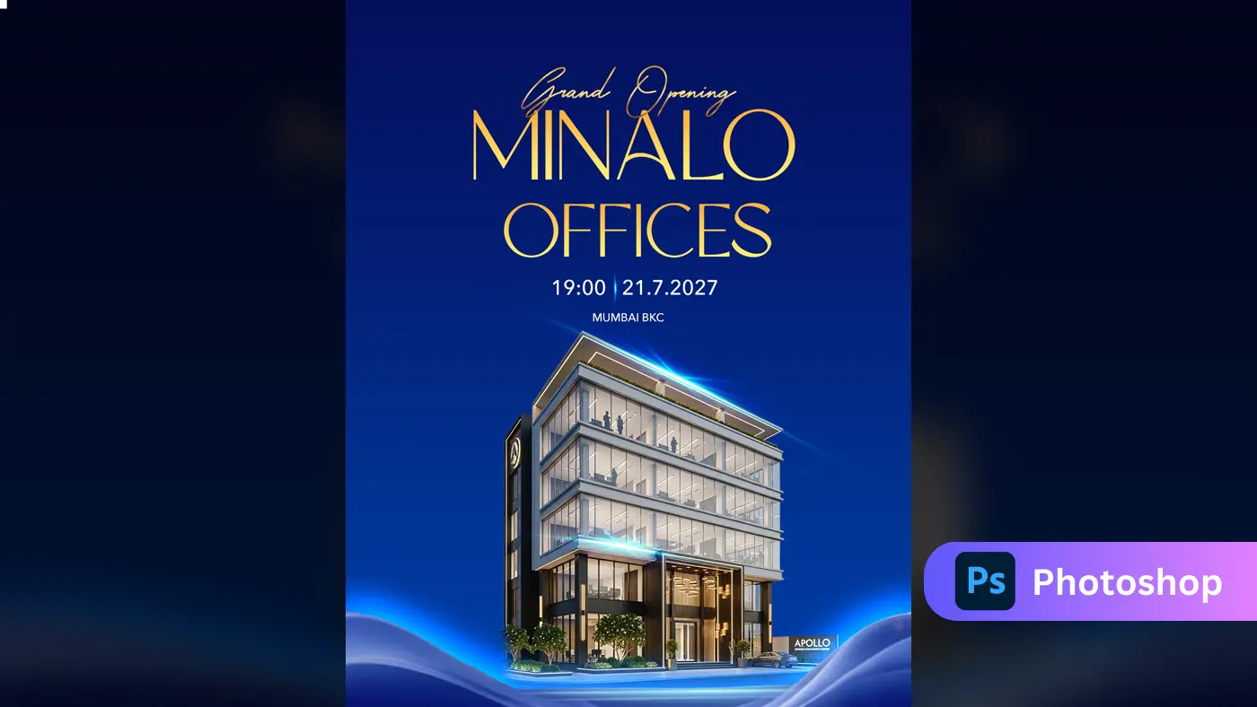 Luxury Office Grand Opening Announcement Template